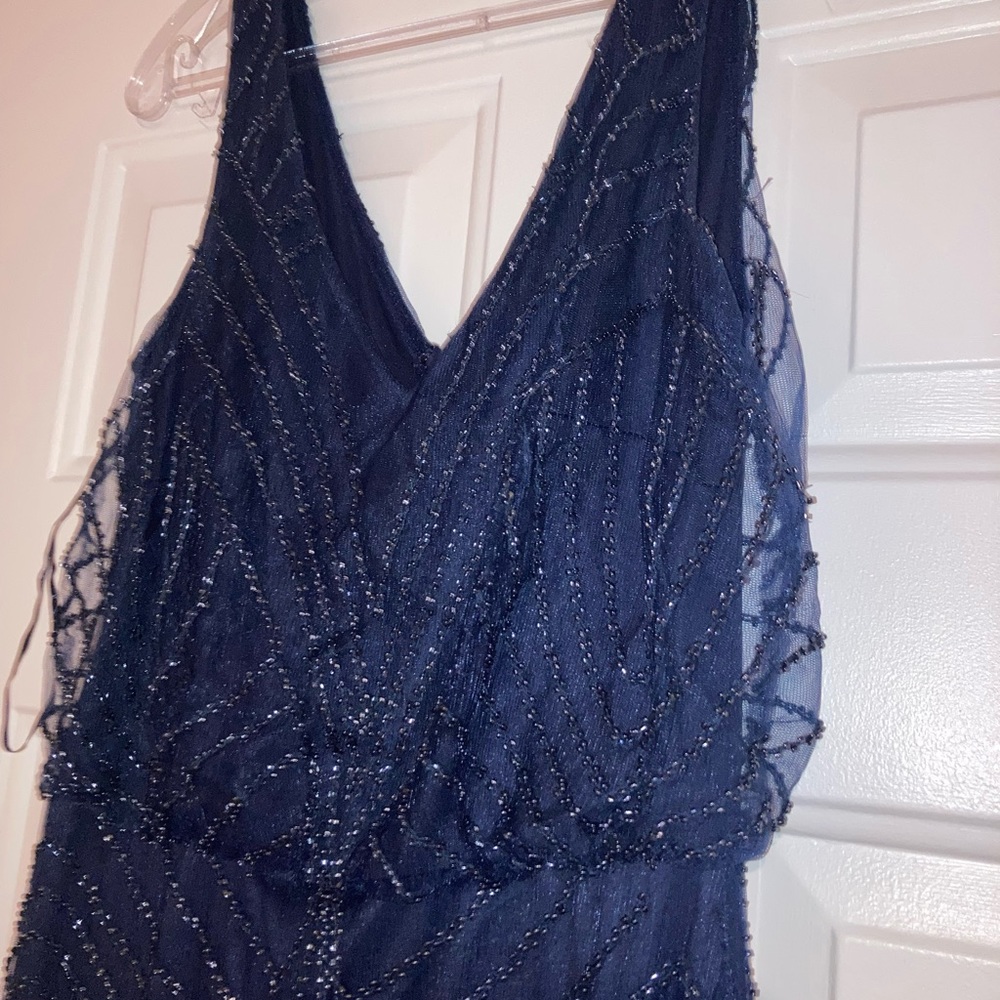 NWOT beaded floor length Kleinfeld dress